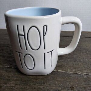 NWT Rae Dunn Artisan Hop To It Easter Mug Blue Interior Farmhouse 2021